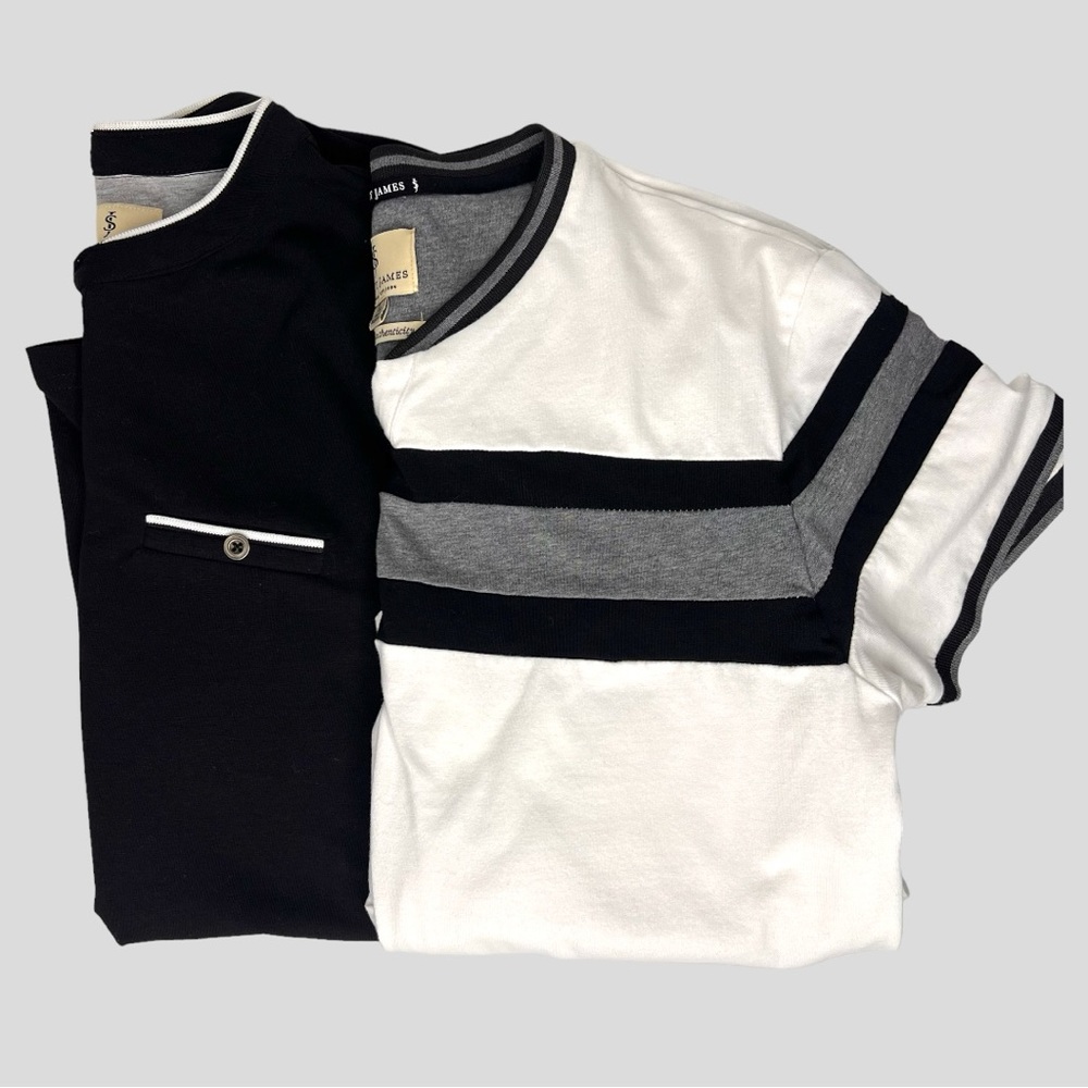 Scott James Lot Of 2 Mens V-Neck Top SIze Large